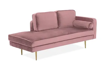 Llanfach Sjeselong Høyre Fløyel - Rosa - Møbler - Stoler - Lenestoler - Liggestol