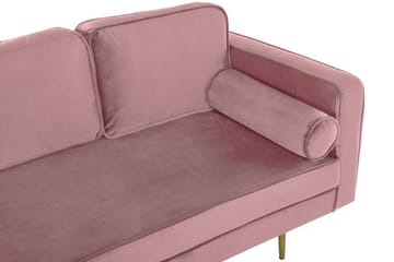 Llanfach Sjeselong Høyre Fløyel - Rosa - Møbler - Stoler - Lenestoler - Liggestol