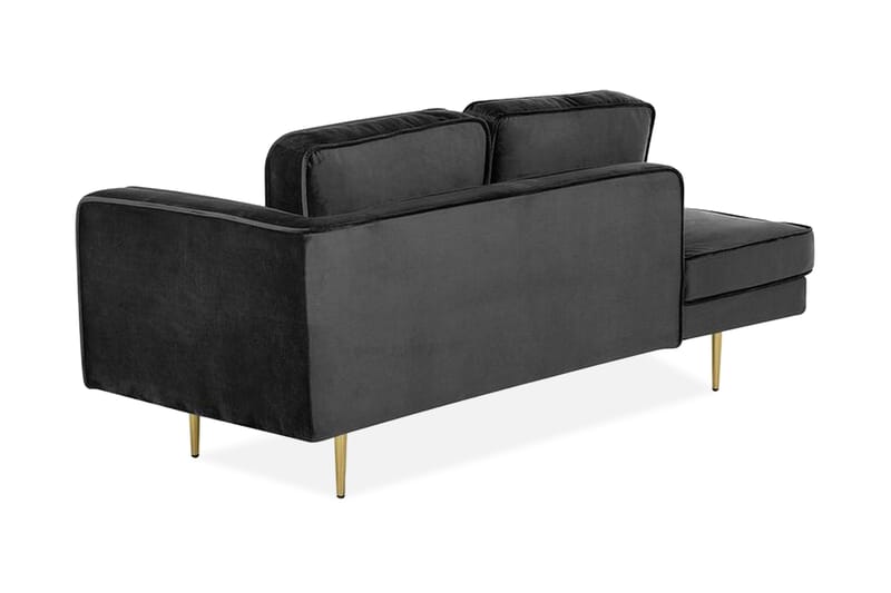 Llanfach Sjeselong Høyre Fløyel - Svart - Møbler - Stoler - Lenestoler - Liggestol