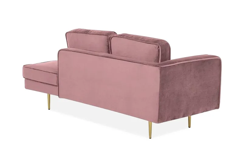 Llanfach Sjeselong Venstre Fløyel - Rosa - Møbler - Stoler - Lenestoler - Liggestol