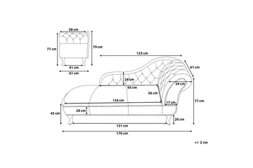 Nimes Sjeselong - Blå - Møbler - Stoler - Lenestoler - Liggestol