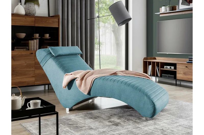 Staffin Liggfåtölj 73 cm NO_BRAND Light Blue/Dark Blue - M øbler - Stoler - Lenestoler - Liggestol