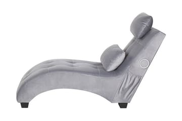 Volans Sjeselong med Bluetooth-høytaler - Fløyel/Grå - Møbler - Stoler - Lenestoler - Liggestol