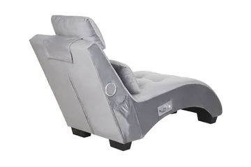 Volans Sjeselong med Bluetooth-høytaler - Fløyel/Grå - Møbler - Stoler - Lenestoler - Liggestol