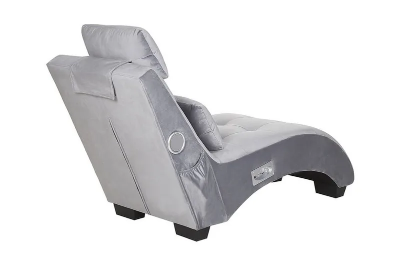 Volans Sjeselong med Bluetooth-høytaler - Fløyel/Grå - Møbler - Stoler - Lenestoler - Liggestol