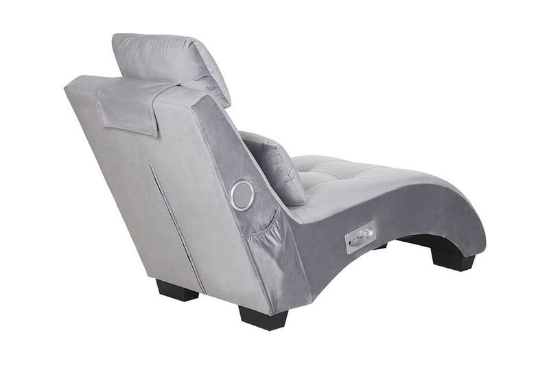 Volans Sjeselong med Bluetooth-høytaler - Fløyel/Grå - Møbler - Stoler - Lenestoler - Liggestol