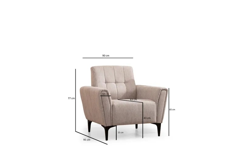 Lilesville Lenestol - Beige - Møbler - Stoler - Lenestoler