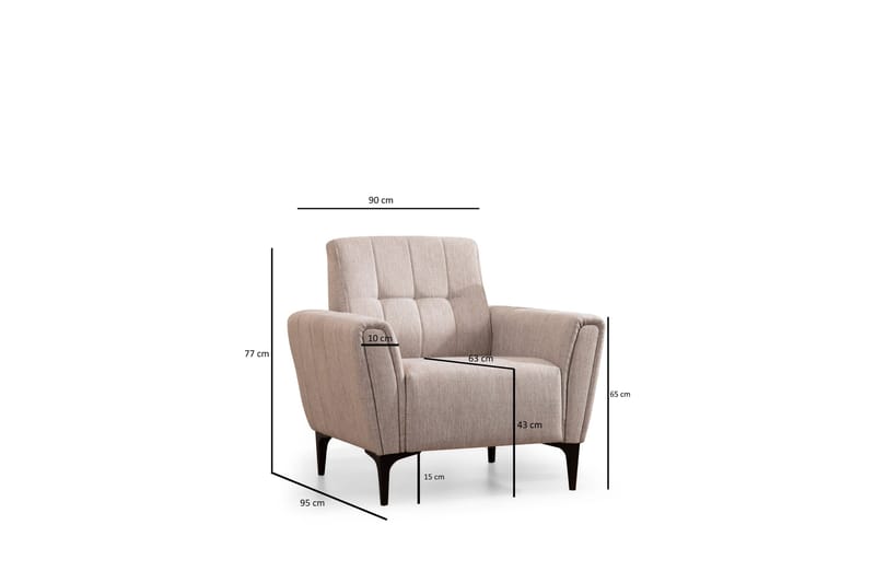 Lilesville Lenestol - Beige - Møbler - Stoler - Lenestoler