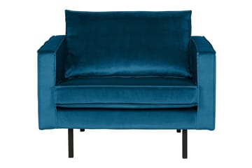 Lissbon Fløyelslenestol - Blå - Møbler - Stoler - Lenestoler - Fløyelslenestol