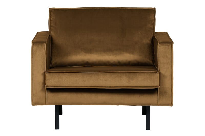 Lissbon Fløyelslenestol - Honninggul - Møbler - Stoler - Lenestoler - Fløyelslenestol