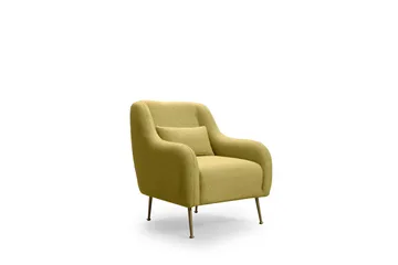 Longbush Lenestol - Gul - Møbler - Stoler - Lenestoler