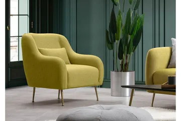 Longbush Lenestol - Gul - Møbler - Stoler - Lenestoler