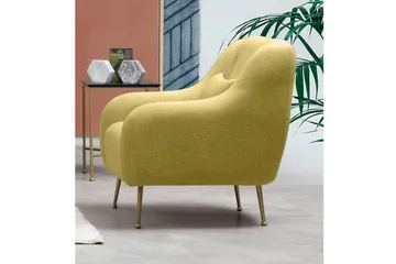 Longbush Lenestol - Gul - Møbler - Stoler - Lenestoler