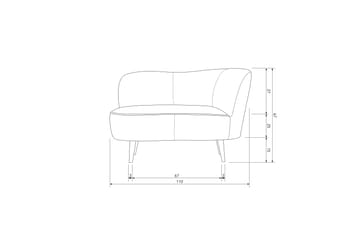 Lounge-lenestol Asra - Grön - Møbler - Stoler - Lenestoler