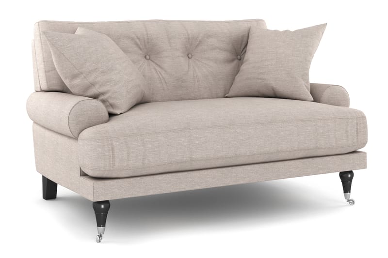 Loveseat Webber - Beige|Krom - Lenestoler