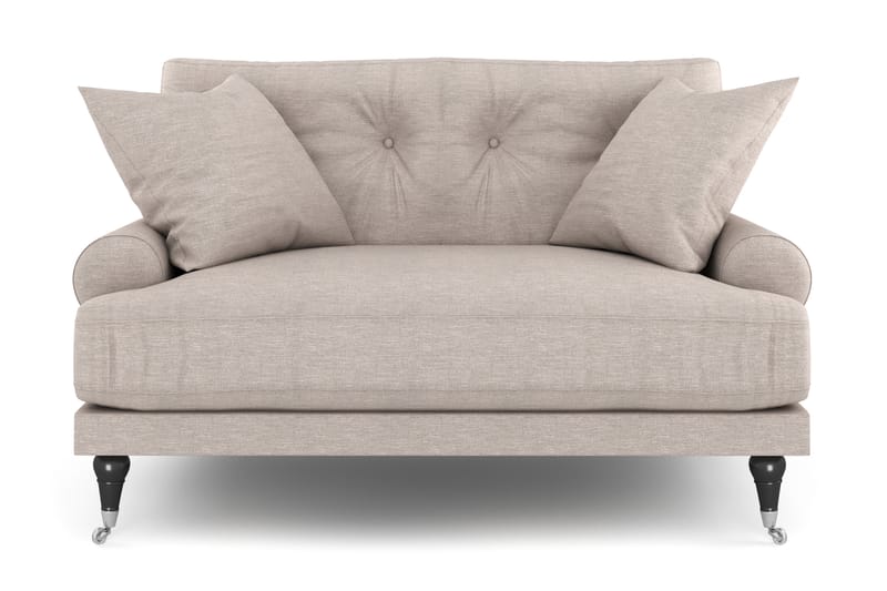 Loveseat Webber - Beige|Krom - Lenestoler