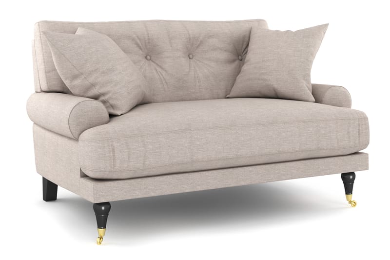 Loveseat Webber - Beige|Messing - Lenestoler