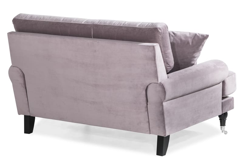 Loveseat Webber Fløyel - Lilla|Krom - Møbler - Stoler - Lenestoler