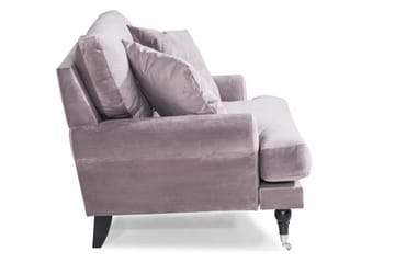 Loveseat Webber Fløyel - Lilla|Krom - Møbler - Stoler - Lenestoler