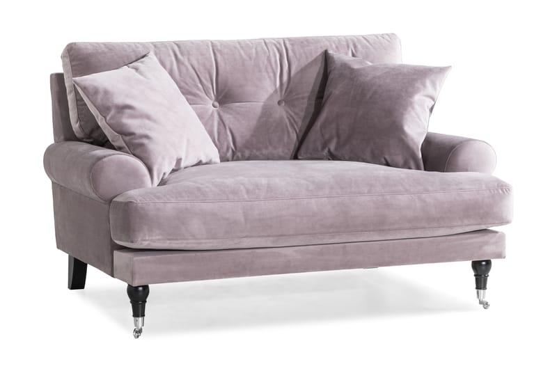 Loveseat Webber Fløyel - Lilla|Krom - Møbler - Stoler - Lenestoler