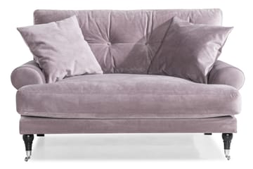 Loveseat Webber Fløyel - Lilla|Krom - Møbler - Stoler - Lenestoler