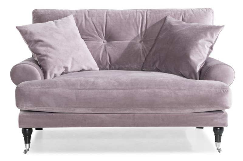 Loveseat Webber Fløyel - Lilla|Krom - Møbler - Stoler - Lenestoler