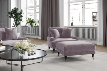 Loveseat Webber Fløyel - Lilla|Messing - Møbler - Stoler - Lenestoler
