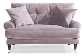 Loveseat Webber Fløyel - Lilla|Messing - Møbler - Stoler - Lenestoler