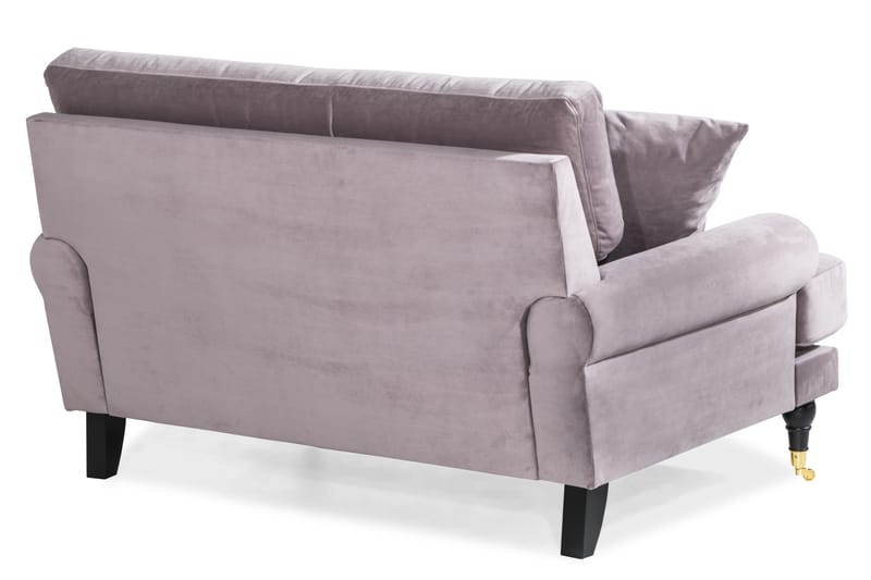 Loveseat Webber Fløyel - Lilla|Messing - Møbler - Stoler - Lenestoler