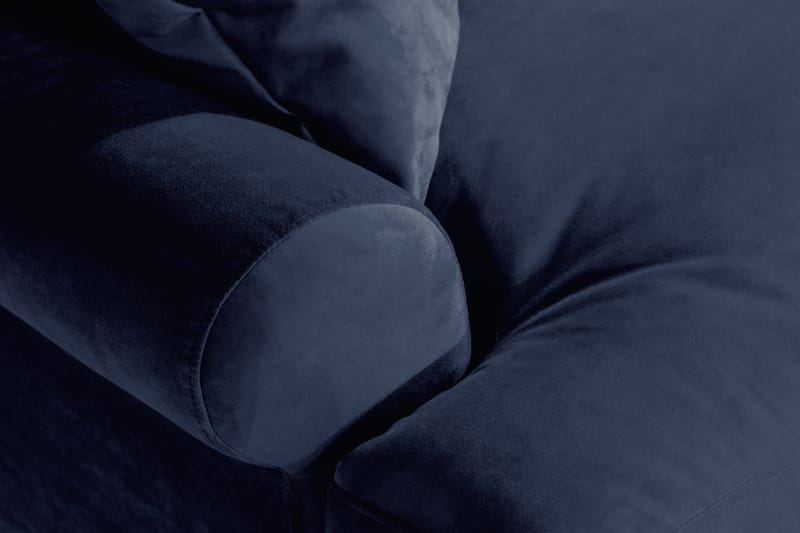 Loveseat Webber Fløyel - Midnattsblå|Krom - Møbler - Stoler - Lenestoler