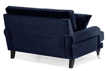 Loveseat Webber Fløyel - Midnattsblå|Krom - Møbler - Stoler - Lenestoler