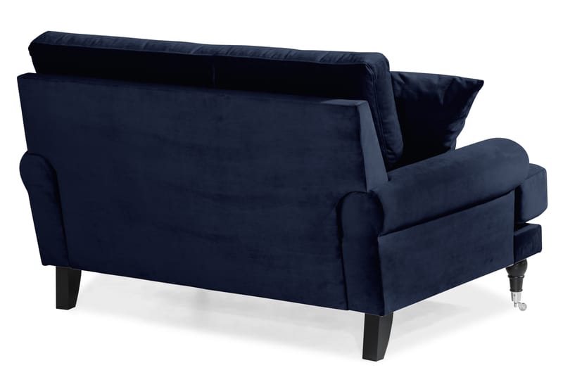 Loveseat Webber Fløyel - Midnattsblå|Krom - Møbler - Stoler - Lenestoler