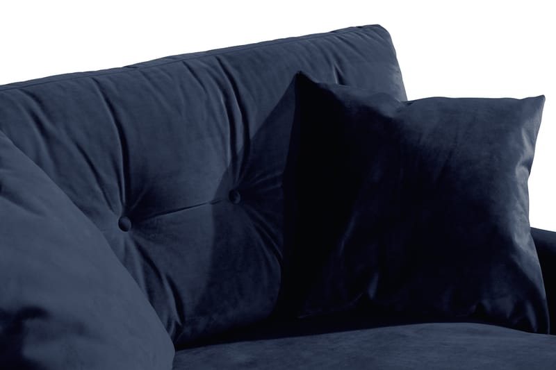 Loveseat Webber Fløyel - Midnattsblå|Krom - Møbler - Stoler - Lenestoler