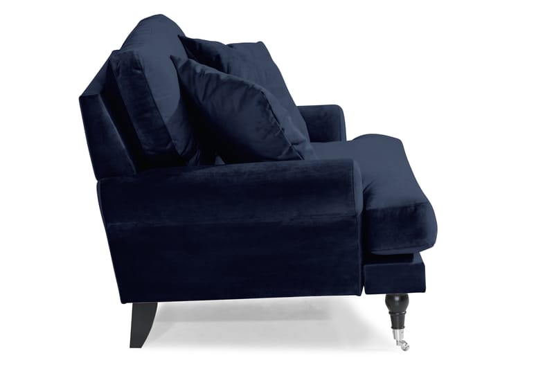 Loveseat Webber Fløyel - Midnattsblå|Krom - Møbler - Stoler - Lenestoler