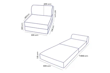 Magaria Sovesofa Lenestol - Beige - Møbler - Stoler - Lenestoler - Sengestol