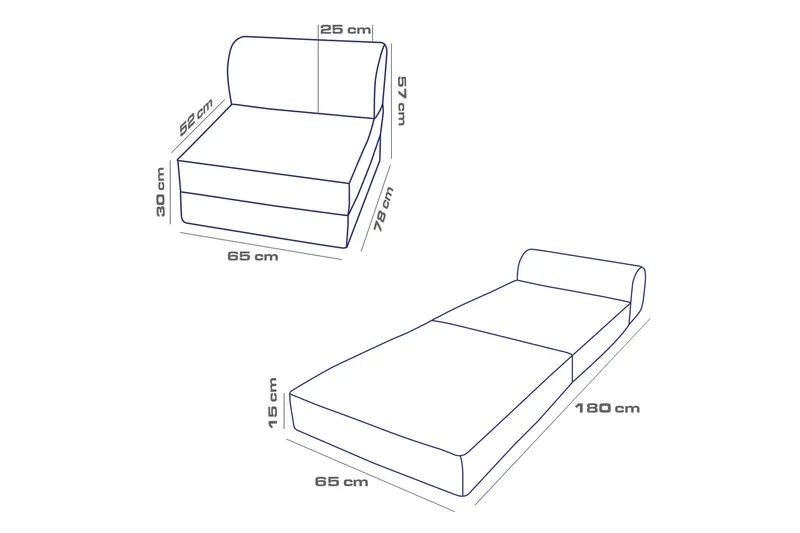 Magaria Sovesofa Lenestol - Beige - Møbler - Stoler - Lenestoler - Sengestol