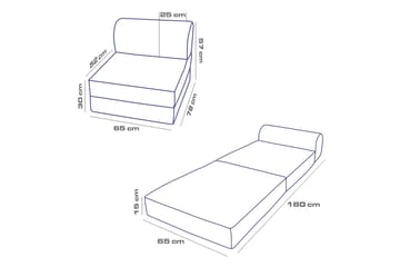 Magaria Sovesofa Lenestol - Lysegrå - Møbler - Stoler - Lenestoler - Sengestol