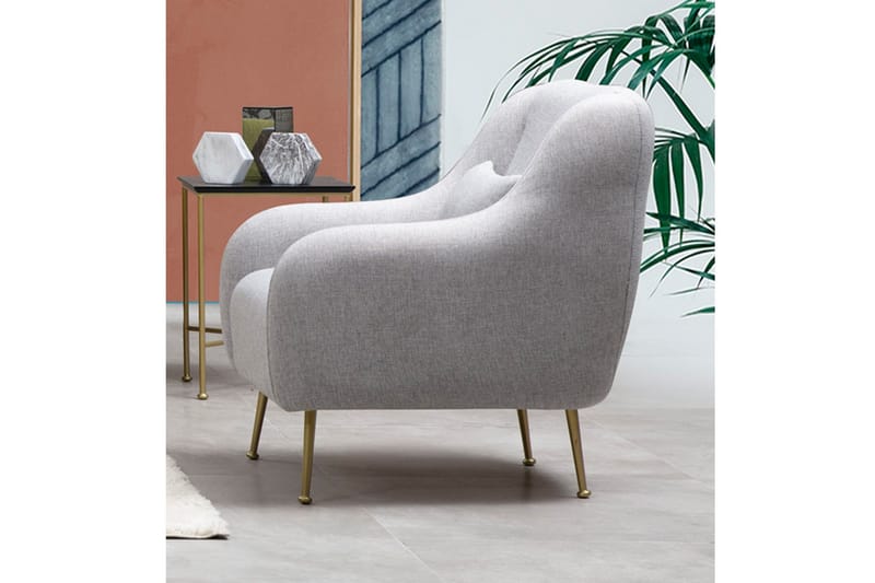 Makiylah Lenestol med Armlene - Grå - Møbler - Stoler - Lenestoler