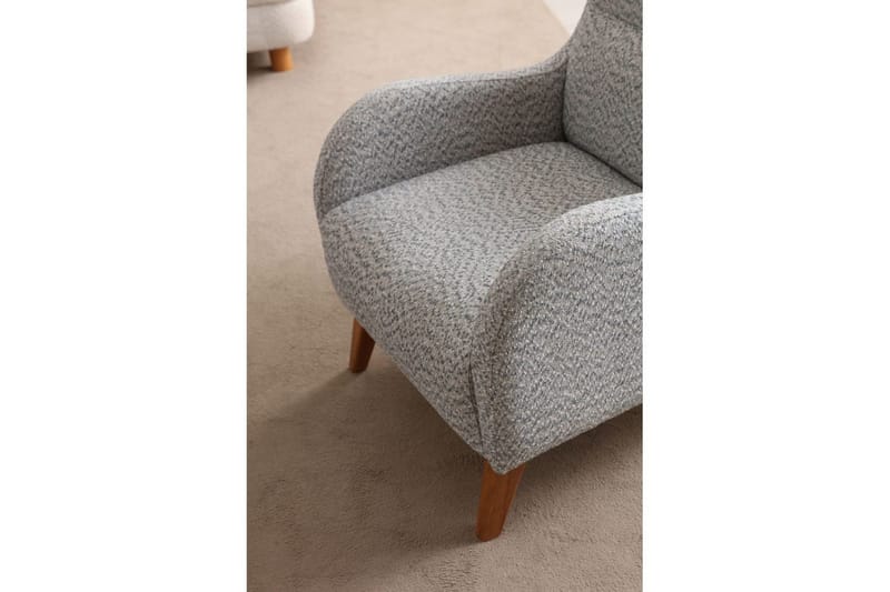 Mami Öronlappsfåtölj - Krem/Blå - Møbler - Stoler - Lenestoler - Ørelappstol