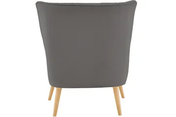 Marilee Loungelenestol med Fotskammel - Stoff/Antrasitt - Møbler - Stoler - Lenestoler