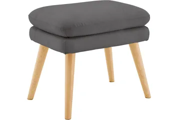 Marilee Loungelenestol med Fotskammel - Stoff/Antrasitt - Møbler - Stoler - Lenestoler