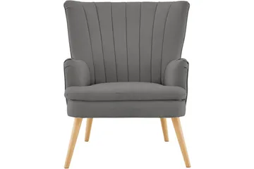 Marilee Loungelenestol med Fotskammel - Stoff/Antrasitt - Møbler - Stoler - Lenestoler