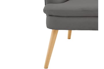 Marilee Loungelenestol med Fotskammel - Stoff/Antrasitt - Møbler - Stoler - Lenestoler