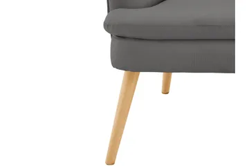 Marilee Loungelenestol med Fotskammel - Stoff/Antrasitt - Møbler - Stoler - Lenestoler