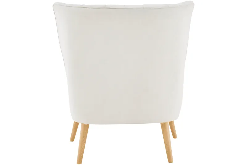 Marilee Loungelenestol med Fotskammel - Stoff/Kremhvit - Møbler - Stoler - Lenestoler