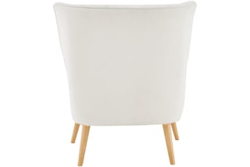 Marilee Loungelenestol med Fotskammel - Stoff/Kremhvit - Møbler - Stoler - Lenestoler