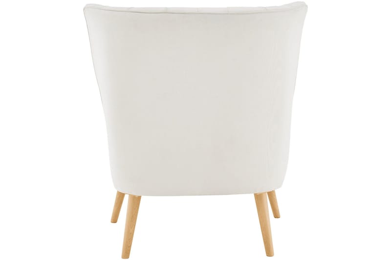 Marilee Loungelenestol med Fotskammel - Stoff/Kremhvit - Møbler - Stoler - Lenestoler