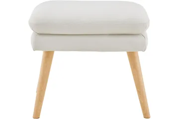 Marilee Loungelenestol med Fotskammel - Stoff/Kremhvit - Møbler - Stoler - Lenestoler