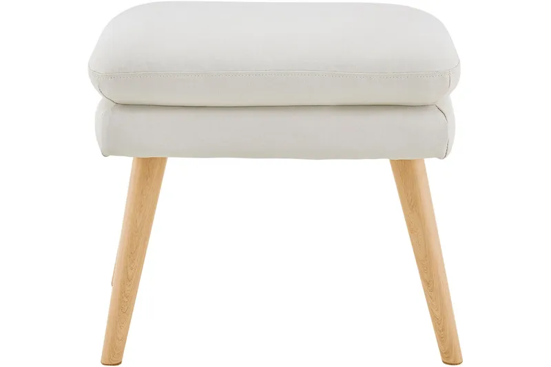 Marilee Loungelenestol med Fotskammel - Stoff/Kremhvit - Møbler - Stoler - Lenestoler