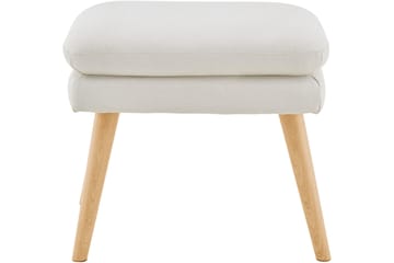Marilee Loungelenestol med Fotskammel - Stoff/Kremhvit - Møbler - Stoler - Lenestoler